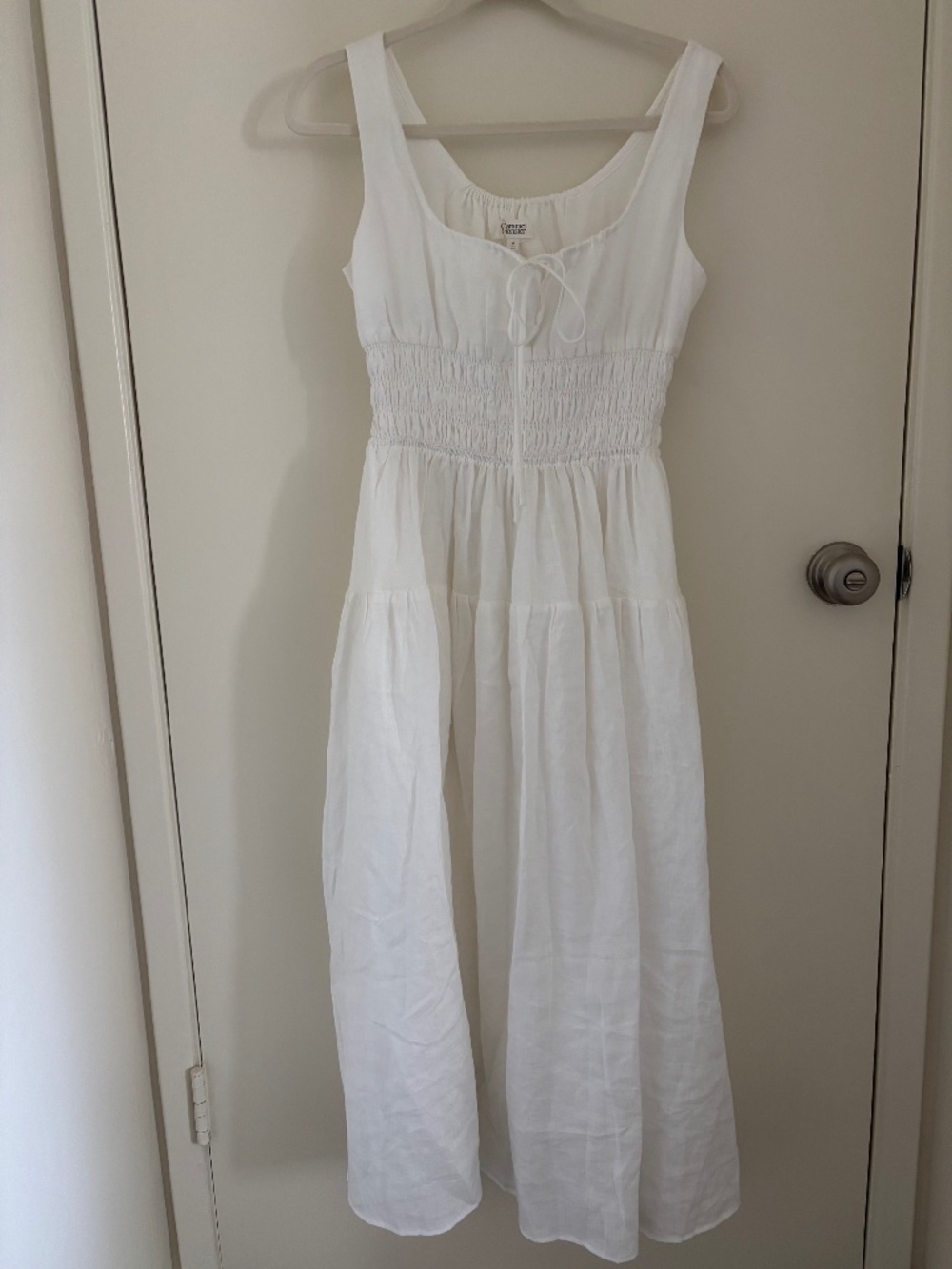 Caramel Monster Miami Midi Dress in White
